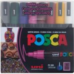Uni-Ball Posca 1.8-2.5 Su Bazlı Poster Kalemi Markörü Koyu Renkler 8 Li Pc-5M/8C
