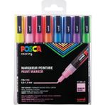 Uni-Ball Posca 8'li Simli Su Bazlı Kalem Seti 0.9-1.3 mm Çok Amaçlı Kullanım için Uygun