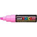 uni-ball posca su bazlı boyama kalemi 8.0 poster markörü 8.0 mm fosforlu pembe pc-8k (6 lı paket) - Yok