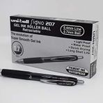 Uni-Ball SigNo 207 jel tükenmez kalem, baskı mekanizmalı, 0,7 mm, F uç, 0,5 mm çizgi genişliği, 12 adet, siyah