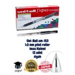 Uni-Ball Signo Broad UM-153 1.0 mm Pilot Roller İmza Kalemi, Siyah, 12 Adet Set