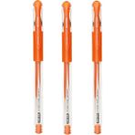 Uni-Ball Signo Needle ( 0.38 ) Iğne Uçlu Jel Kalem Mandalina ( Üç Adet ) - Mandalina Rengi - ROLLER KALEM - Uç Kalınlığı