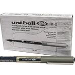 Uni-ball UB-157 Eye Fine tükenmez kalem, siyah Uni süper mürekkep, 0,7 mm uç, 12 adet