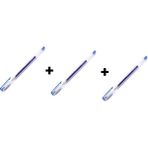 Uni-Ball UM-100 Signo Fine Jel Mürekkepli Roller Kalem 0.7 mm Mavi 3'lü