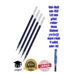Uni-Ball UM-153 1.0 mm Pilot Roller İmza Kalemi, Mavi Yedek 4 Adet