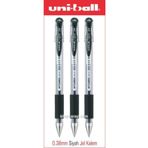UNİ-BALL Uniball Signo Dx 0.38 Mm Siyah Jel Kalem 3 Adet