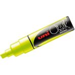 Uni Chalk Marker Wet Wipe Pwe-8k Kesik Uçlu Sıvı Tebeşir Kalemi Fosforlu Sarı