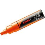 Uni Chalk Marker Wet Wipe Pwe-8k Kesik Uçlu Sıvı Tebeşir Kalemi Fosforlu Turuncu