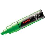 Uni Chalk Marker Wet Wipe Pwe-8k Kesik Uçlu Sıvı Tebeşir Kalemi Fosforlu Yeşil