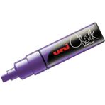 Uni Chalk Marker Wet Wipe Pwe-8k Kesik Uçlu Sıvı Tebeşir Kalemi Mor