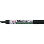 Uni Marker Kesik Uçlu Kalem Siyah Markör - 3 Adet