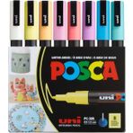 Uni PC-3M/8C SC Posca 0.9-1.3 mm 8'li Soft Color Su Bazlı Marker Seti