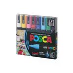 Uni PC-5M/8C Posca 1.8-2.5 Su Bazlı Ana Renk 8'li Poster Markörü