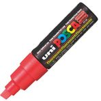 Uni PC-8K 8.0 Fosforlu Kırmızı Posca Poster Markörü