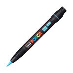Uni PCF-350 Posca Açık Mavi 0.1-10 mm Fırça Uç Boyama Markörü