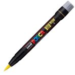 Uni PCF-350 Posca Sarı 0.1-10 mm Fırça Uç Boyama Markörü