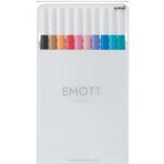 Uni PEM-SY/10C.02 0.4 Pastel Renkler 10 Adet Emott Fineliner Kalem Set
