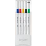 Uni PEM-SY/5C.01 0.4 Canlı Renkler 5 Adet Emott Fineliner Kalem Set