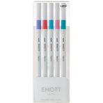 Uni PEM-SY/5C.05 0.4 Şeker Renkler 5 Adet Emott Fineliner Kalem Set