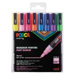 Uni Posca 0.9-1.3 Su Bazlı Simli 8'li Poster Markörü