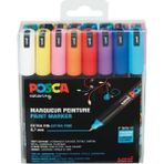 Uni Posca Marker Kalem 0.7mm Renkli 16'lı Set Standart Ölçüler ile Yüksek Kalite