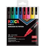 Uni Posca Marker Kalem 8'li Renkli Keçeli Kalem Seti 0.9-1.3mm Standart Ölçüler
