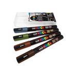 Uni Posca Marker Kalem Pc-3M (0.9-1.3Mm) 4Lu Toprak Renkler Seti