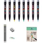 Uni Posca Marker Kalemi Çizim Seti 1 + Pcf-35 (3-10MM) 8'li Set - Renkli - Standart
