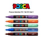 Uni Posca Marker PC-1M 5li Set 1