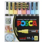 Uni POSCA PC-3M 0.7-1.3 mm 8’li Soft Renkler Marker Seti
