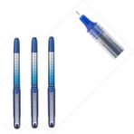 Uniball Eye Needle ( 0.5 ) Iğne Uçlu Kalem Üçlü Mavi - 3 Adet