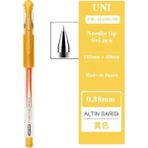 Uniball Signo Needle ( 0.38 ) Jel Kalem Altın Sarısı - Uç Kalınlığı