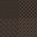 Unica Target Selection Brown on Black 60x60 cm Yer Duvar Karosu