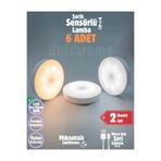 Unichrome 6 Adet 2 Renkli Hareket Sensörlü Usb Şarj Edilebilir Led Işık Dolap Içi Gece Lambası