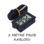 UNİCHROME Dijital Iç Veya Dış Sıcaklık Ölçer Ev Ve Bebek Odası Termometre - 5 Metre Problu