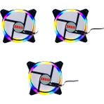 Unichrome Zauss ZR-100 3 Adet 1800rpm 12 cm Renkli Gökkuşağı Rgb Kasa Fanı