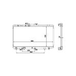 Unicore Radyatör Su Toyota Corolla AE100, AE101 1.3 12V, 1.6 16V 92-97 Otomatik 352X699MM