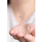 Unicorn Beyaz Taşlı Rose Altın Kaplama 14 K Rose Altın Kaplama Kadın Kolye