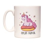 Unicorn Boynuzlu At İsim Yazılabilir Kupa Bardak