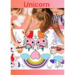 Unicorn Çocuk 2.5m Dev Boyama Kağıdı | Doğum Günü Özel Aktivite Hediyesi - Çok Renkli