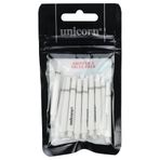 Unicorn Dart Milleri | Tutucu 3 Değerli Paket | Dayanıklı Naylon | Orta 44,2 mm | Beyaz | 15 Gövde