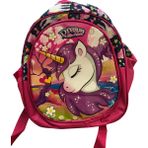 Unicorn Desenli Kız Çocuk Anaokulu Sırt Çantası Renkli Hafif ve Dayanıklı Okul Çantası - 07028-Renkli