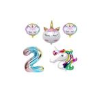 Unicorn Karakterli Rakamlı Doğum Günü Parti Seti Yaş 2