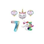 Unicorn Karakterli Rakamlı Doğum Günü Parti Seti Yaş 7
