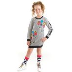 Unicorn Kız Çocuk Gri Sweat Elbise