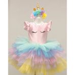 Unicorn Model Kız Çocuk Bebek Abiye Elbise Kostüm (369035771)