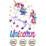 Unicorn Pasta Resmi ve Baskısı - Unicorn Yenilebilir Kağıt Pasta Üstü Resmi - Pasta Süsü 7 - 1 Adet