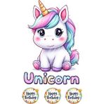 Unicorn Pasta Resmi ve Baskısı - Unicorn Yenilebilir Kağıt Pasta Üstü Resmi - Pasta Süsü 8 - 1 Adet