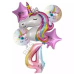 Unicorn Rakam At Yıldız Doğum Günü Parti Seti Yaş-4