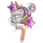 Unicorn Rakam At Yıldız Doğum Günü Parti Seti Yaş-7